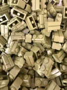 Lego cegła 1x2 z nadrukiem mur cegły khaki oliwkowa - 200 szt - bricki