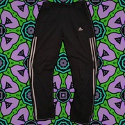 Czarne spodnie dresowe dres adidas affliction sport y2k