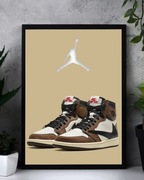 Plakat A3 Buty Nike air Jordan 1 High Travis Scott OG