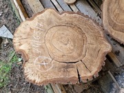 Plaster Drewna Orzech Włoski z czeczotą 67/58/7 cm Blat Stolik Żywica DIY