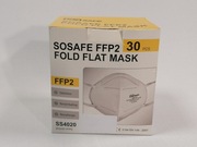 Maska maseczka jednorazowa przeciwpyłowa z noskiem FFP2 zestaw 30szt