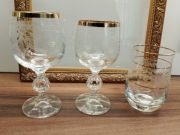 Bohemia Crystal Krysztalowe kieliszki + szklanka zestaw 3 sztuk