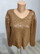 Sweter brąz złoty 