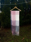 Szal szalik scarf kaszmir cashmere różowy pink szary grey