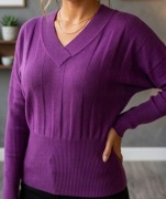 Fioletowy wiosenny sweterek, L/XL