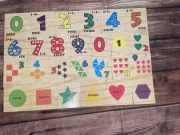 Duze drewniane puzzle liczby Rozmiar puzzla 15cm