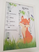 Metryczka Prezent Dziecko Chrzest z Ramką Ikea A4 