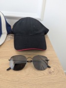 Czapka + okulary Jaguar Okulary przeciwsłoneczne lustrzanki Pilotki