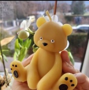 Świeca miś z wosku pszczelego 