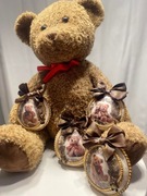 Bombki-medailony decoupage, Misie, Rękodzieło 