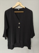 Koszula damska primark czarna guziki dekolt s