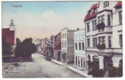 Tuchola - Rynek / Hotel du Nord i Kościół kat. ( kolor )