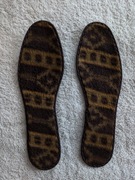 Ciepłe brązowe wzorzyste ocieplane wkładki do butów ok. 39 - 40