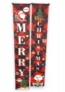 Dekoracje baner Merry Christmas na drzwi, na okno 2x 180x30cm