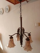 Żyrandol Przepiękna Secesja Brąz Oryginał.