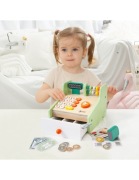 Drewniana kasa sklepowa dla dzieci