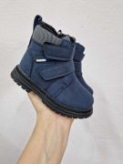 Ocieplane buty zimowe granatowe kozaki botki r. 21 (13,5 cm)