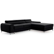 NIE ROZPAKOWANY narożnik GRAYSON w czarnym aksamitnym welurze