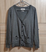 Sweter damski w paski zapinany na guziki / P102