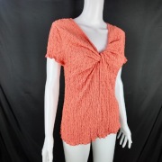 Bluzka Next koralowa marszczona twist przód r44 nowa z metką