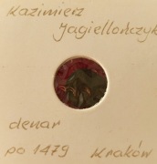 Denar Kazimierz Jagiellończyk po 1479 roku - Kraków