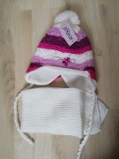 Czapka i szalik dla dziewczynki r.od 44cm do 48cm