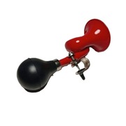 Czerwony klakson rowerowy / regulowany uchwyt Vintage trąbka
