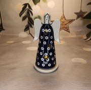 Lampion ceramiczny Bolesławiec anioł 15,5 cm ceramika Bolesławiec 