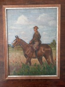 Ułan na koniu, obraz lata 20. XX