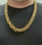 Łańcuch męski splot królewski stal waga 300 gr.