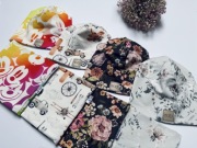 zestaw dwuwarstwowy czapka komin myszka mickey miki kwiaty auta dziecięcy