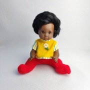 Lalka murzynka - stan idealny - oryginalne ubranie - lata 70 - DDR