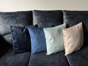 Poszewki dekoracyjne na poduszki (jaśki) niebieskie beżowe granatowe