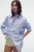 Koszula oversize ZARA niebieska S 36
