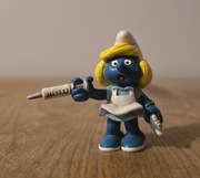 Schleich smerf smurf smerfetka pielęgniarka plus strzykawka figurka 1981