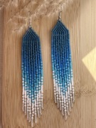 Kolczyki z japońskich koralików.