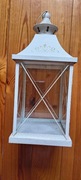 Lampion dekoracyjny biały 17x17x40
