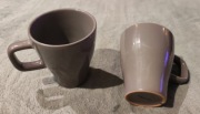 2 szare kubki jestem kawa herbata retro jak  Ikea  stylowe loft industrial 
