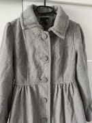 H&M szary wełniany płaszcz S 36 