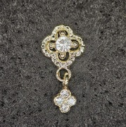 Ozdoby na paznokcie 3d, biżuteria z cyrkoniami, charms - 1szt.