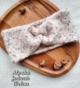 Opaska alpaka jedwab wełna 
