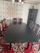 Stół dębowy i 12 krzeseł