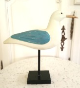 Figurka/ rzeźba drewniana- ptak/ mewa styl morski/ Hampton shabby chic