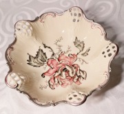 Porcelanowa patera Rosenthal „Molière”  Niemcy, lata 40., ażurowa,srebrzona