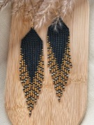 Kolczyki z japońskich koralików.