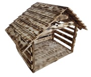 Duża szopka bożonarodzeniowa drewniana stajenka ręcznie wykonana