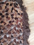 SZALIK DAMSKI WZORY BRĄZOWY