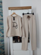 Dres jasny beż , napis panterka, cyrkonie, większy.