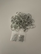 Zestaw 100 szt Brelok Baza Kółko Zbrojenie Srebrne Biżuteria Handmade