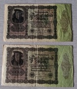 Banknot Niemcy 1922 r 50000 marek ciemny